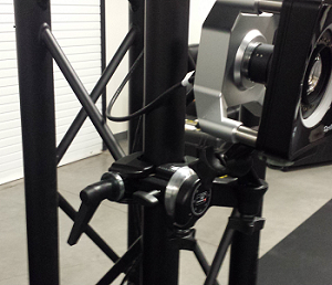 A PrimeX camera mounted to a truss.