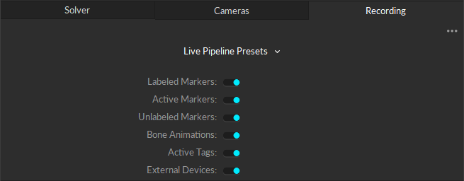 A screenshot of the standard and advanced settings available in the General section of the Recording settings.