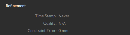 A screenshot of the Motive properties pane, Refinement properties for a Skeleton asset, prior to completing a Range of Motion calibration.